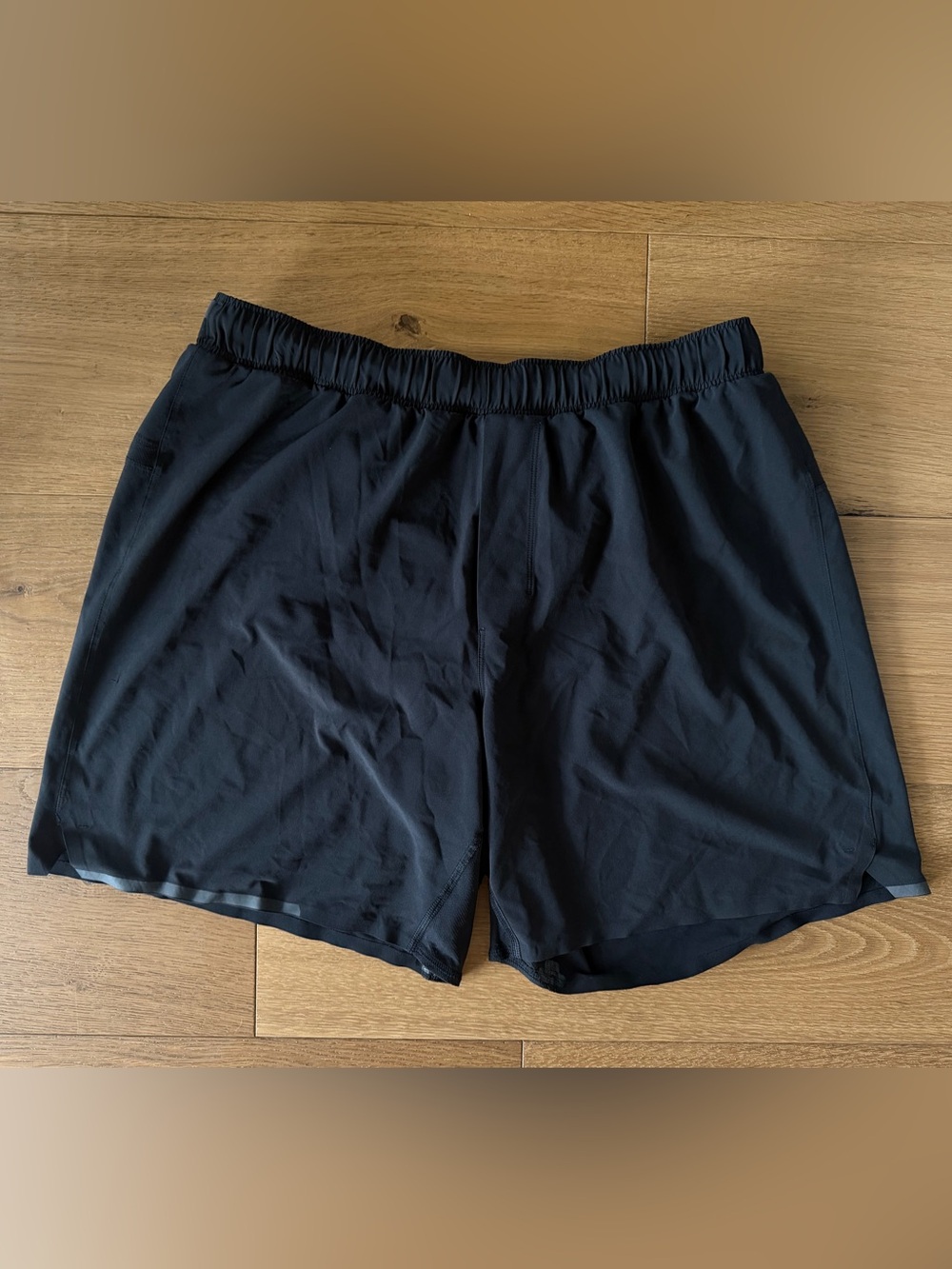 Lululemon Gym Shorts Mens Large Black Lined Running